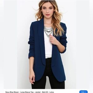 Lulu's Elegant Blue Blazer